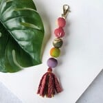 World Finds Kantha Bead + Fringe Keychain