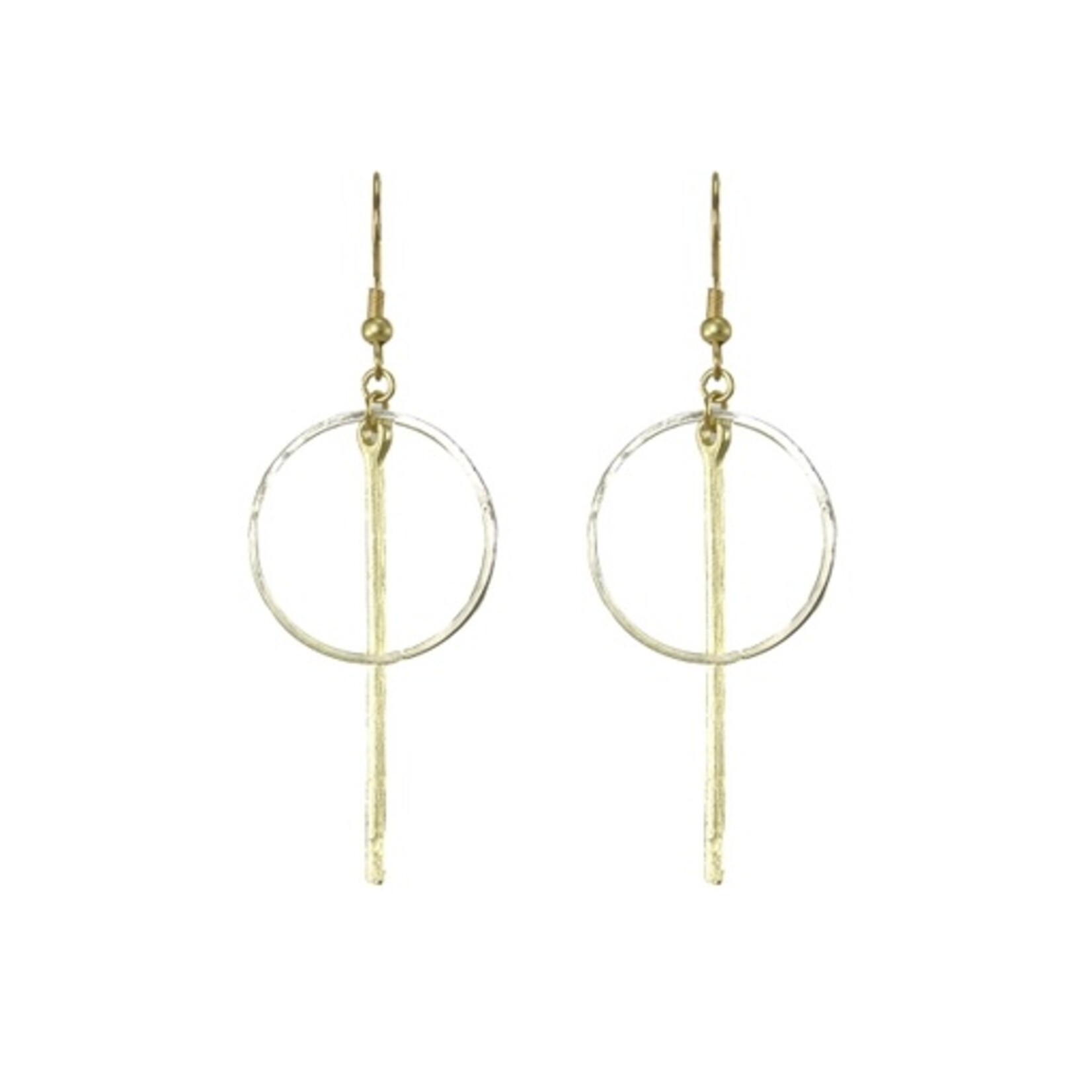 World Finds World Finds Bar Hoop Drop Earrings