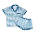 Demdaco XL Short Sleeve & Shorts PJ Set-Indigo Mosaic