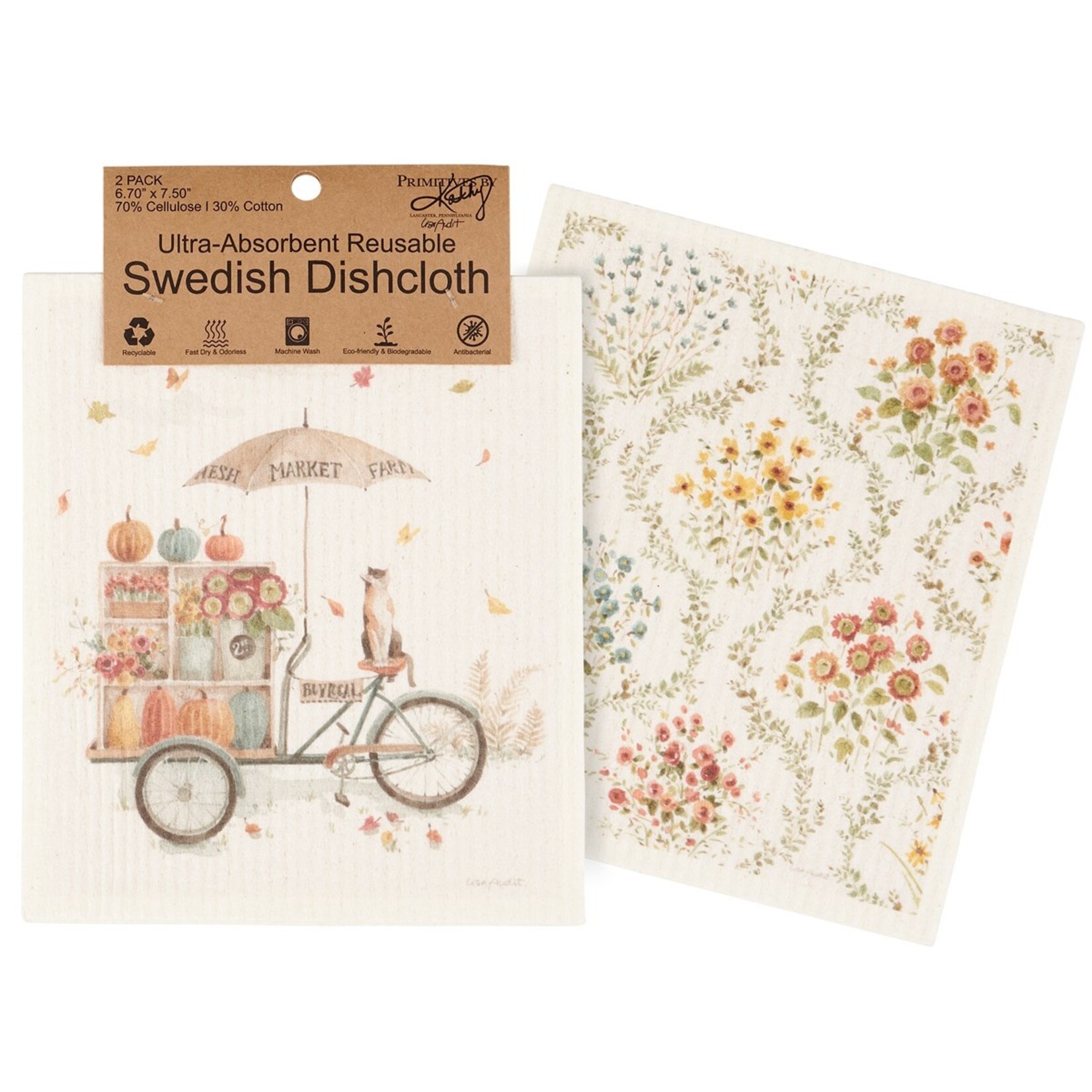 Primitives by Kathy Primitives by Kathy Fall Days Swedish Dishcloth Set