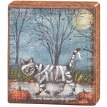 Primitives by Kathy Cat Mummy Block Sign