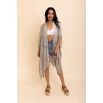 Leto Accessories Tassel Kimono Olive