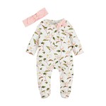 Mudpie Magnolia Sleeper & Headband Set | 6-9 months