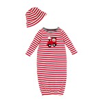 Mudpie Striped Train Take-Me-Home Set | 0-3 months