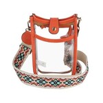 Handbag Factory Corp Clear Crossbody | Orange