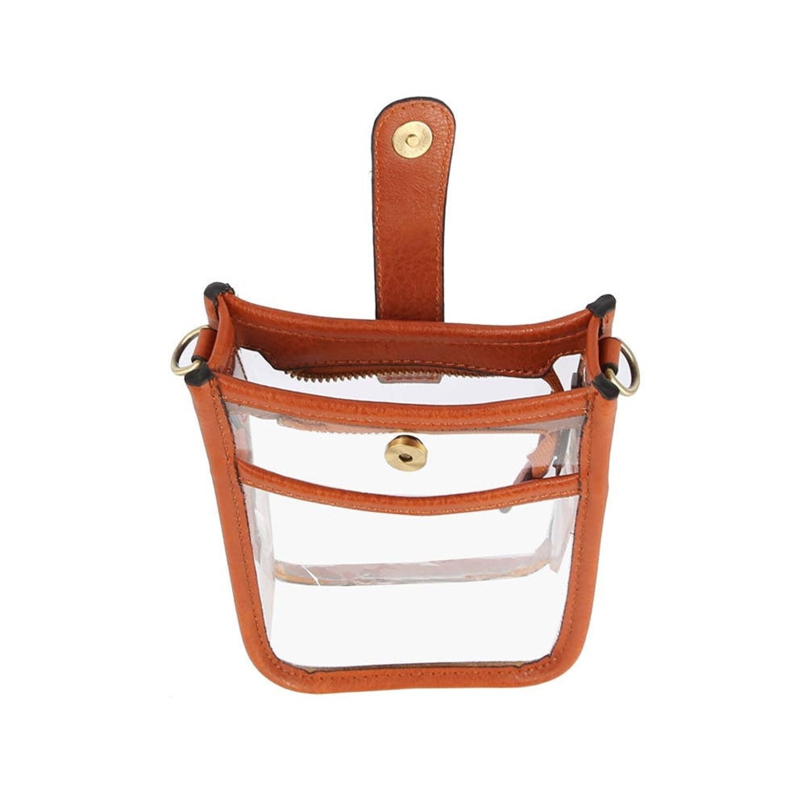 Handbag Factory Corp Handbag Factory Clear Crossbody | Gold