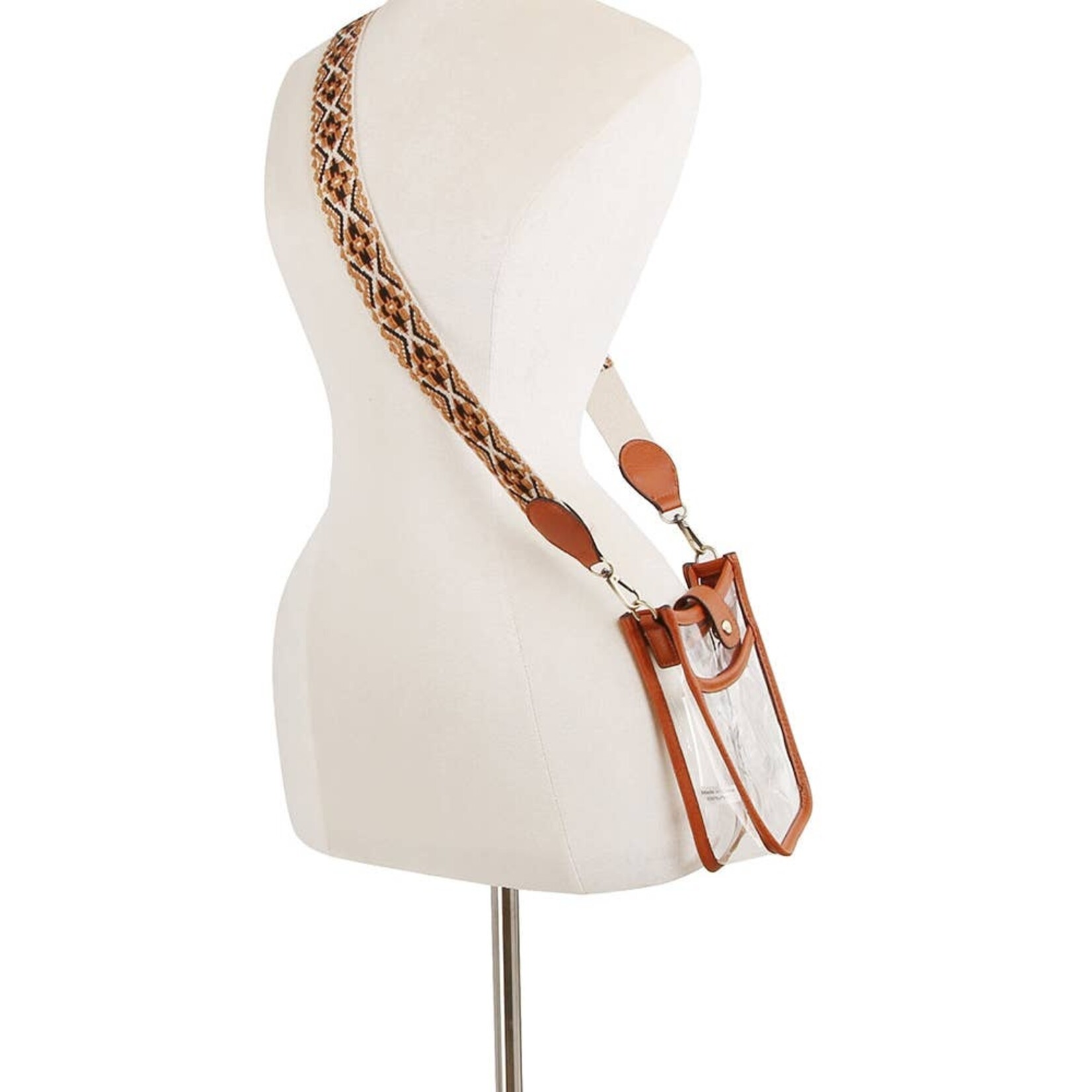 Handbag Factory Corp Handbag Factory Clear Crossbody | Gold