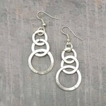 Anju Silver Plated Earrings - Stacked Rings