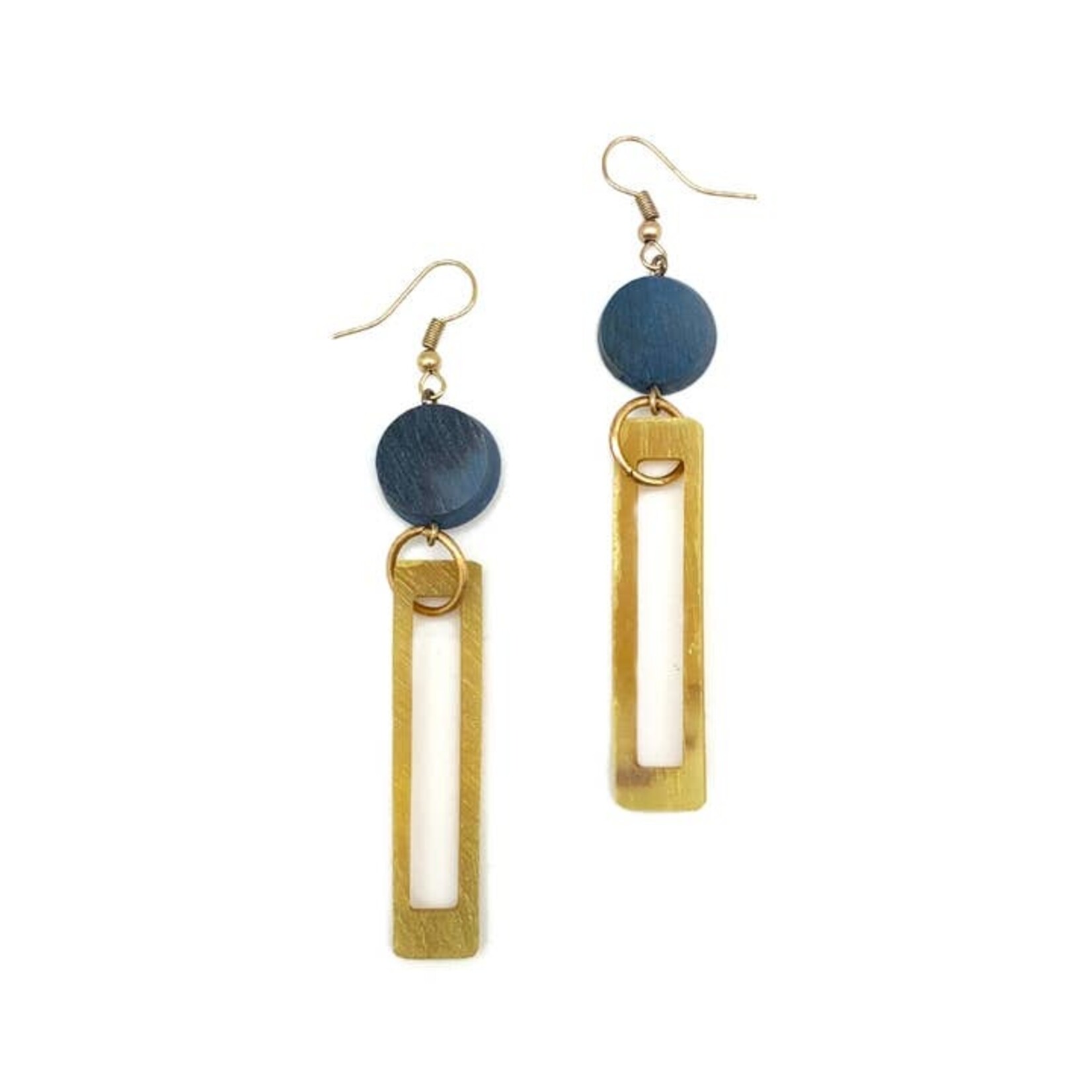 Anju Anju Dot and Rectangle Earrings