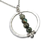 Anju Antique Silver with Azurite Jasper Necklace
