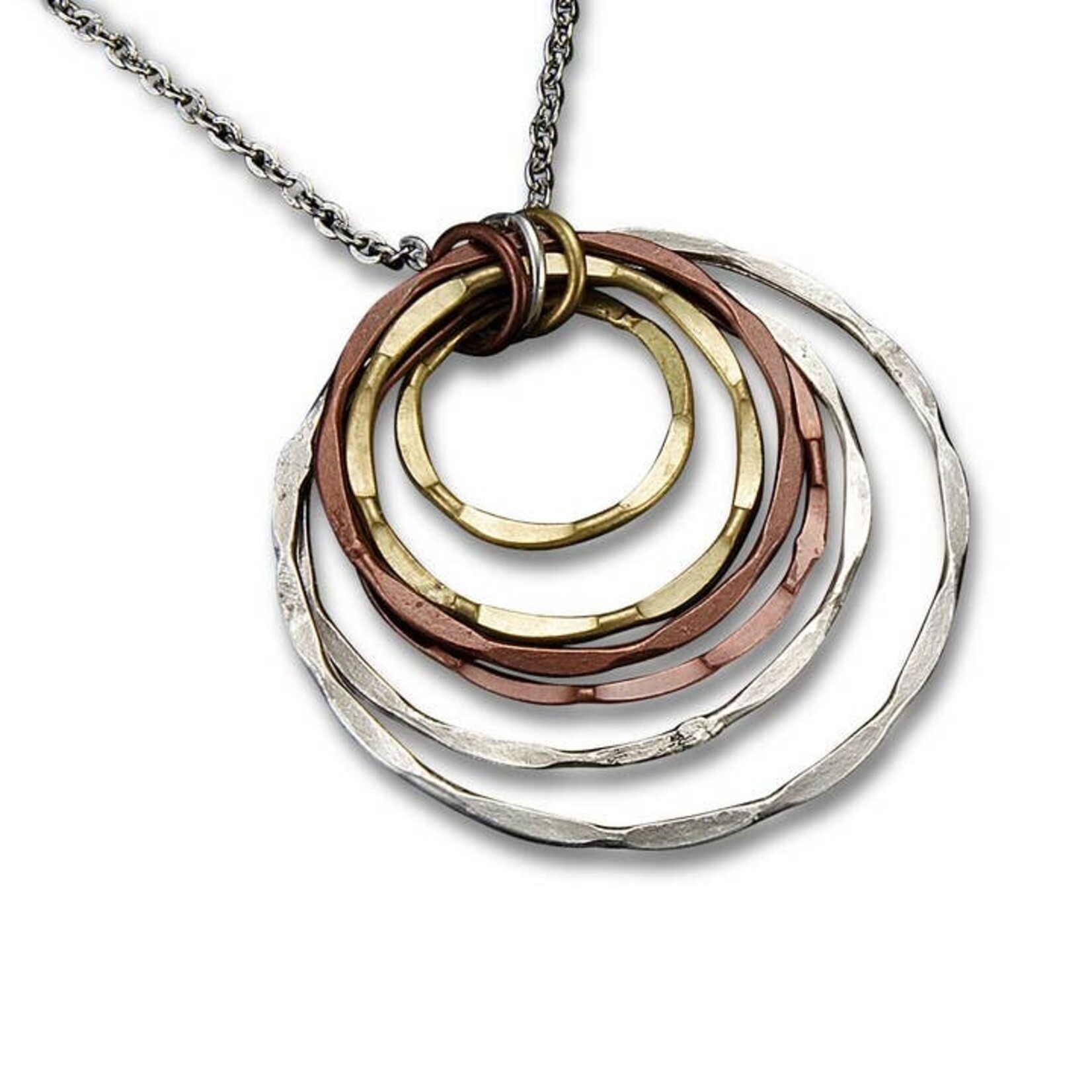 Anju Anju Graduated Circles Pendant Long Necklace