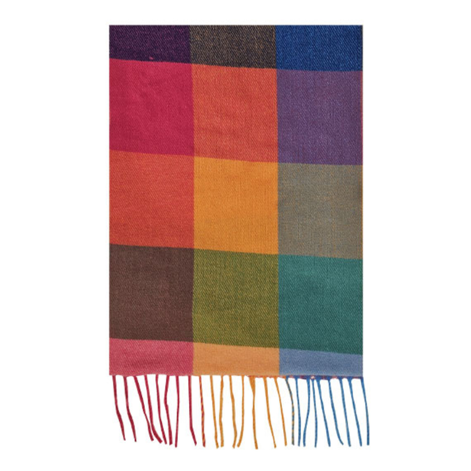 Mediterranean Concepts Access by Mediterranean Bright Block Check Cashmere Touch Muffler