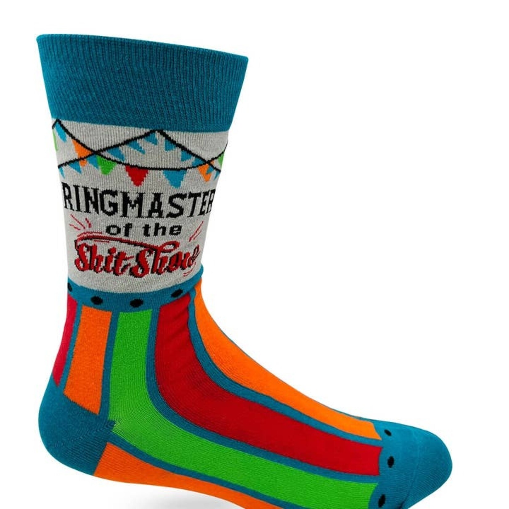 Fabdaz Fabdaz-Ringmaster of the Shit Show Men's Novelty Crew Socks