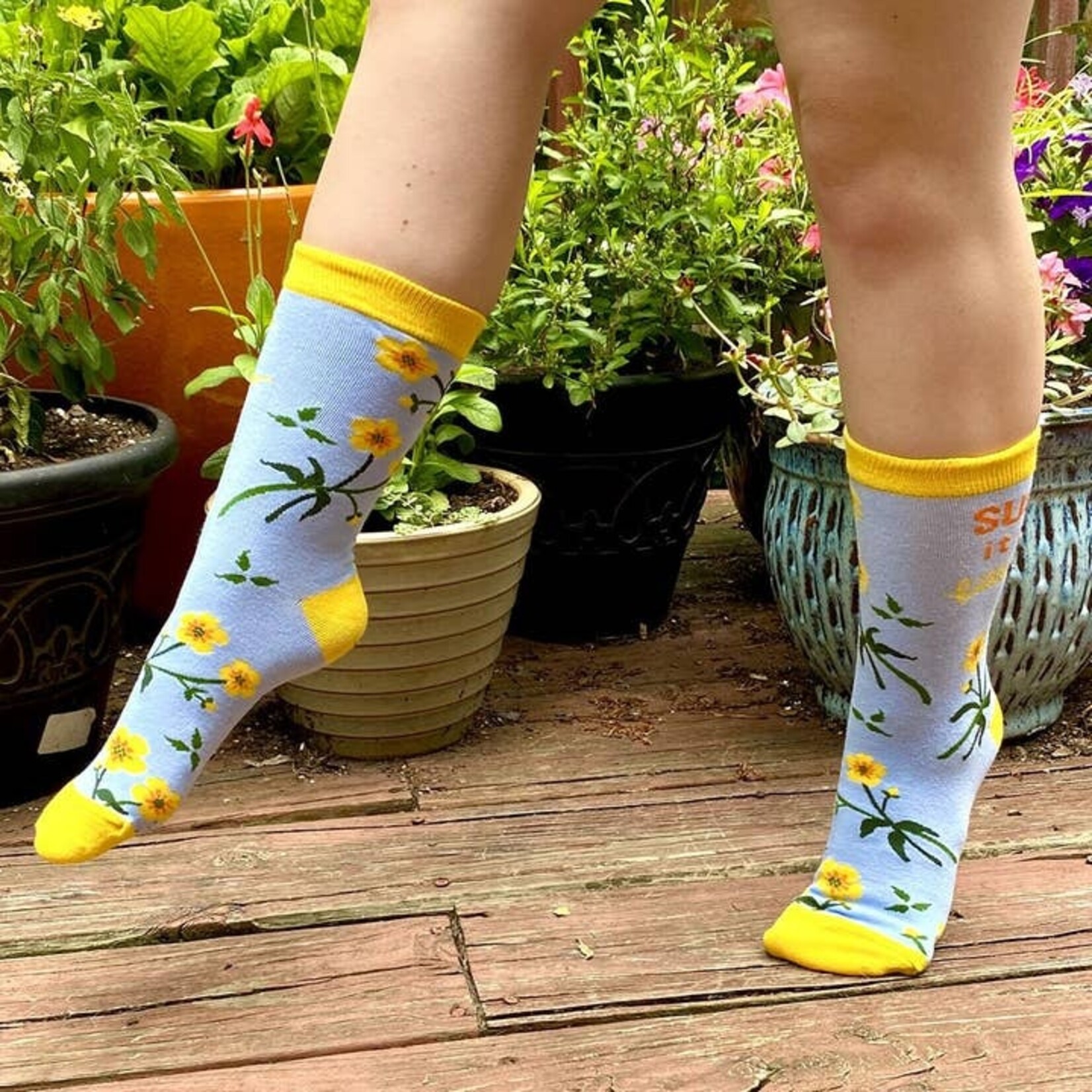 Fabdaz Fabdaz- Suck It Up Buttercup Women's Crew Socks