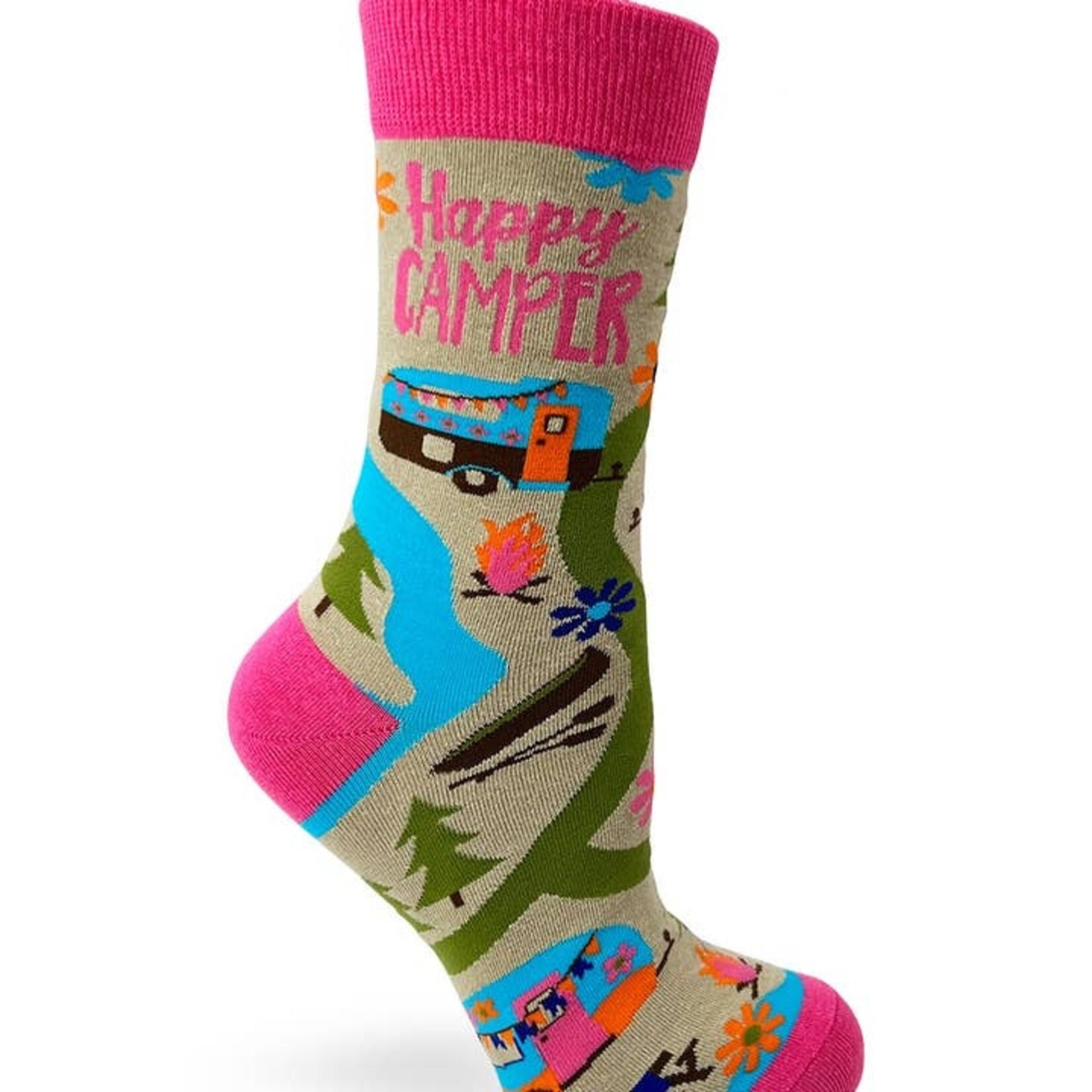 Fabdaz Fabdaz- Happy Camper Women's Crew Socks
