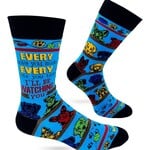 Fabdaz Every Move You Make, Every Bite You Take I'll Be Watching You Men's Novelty Crew Socks
