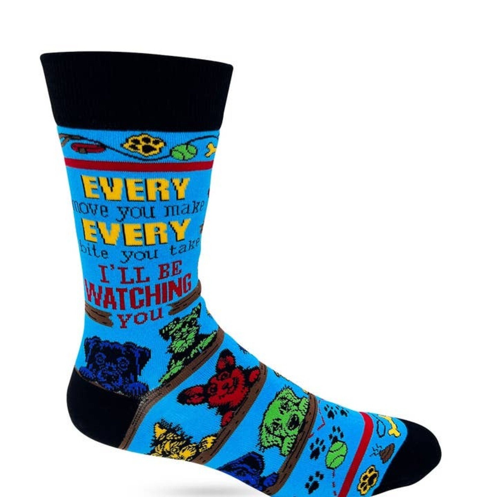 Fabdaz Fabdaz- Every Move You Make, Every Bite You Take I'll Be Watching You Men's Novelty Crew Socks