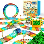 Jittery Git Flashtrack Glow in the Dark Racing & Building Track Set