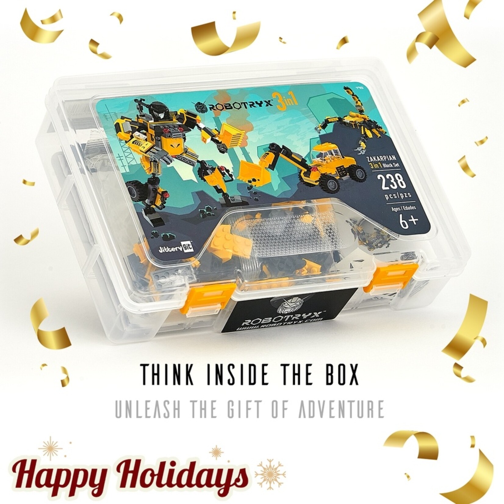 Jittery Git Jittery Git- Build Your Robot Kit (238 Pc) Robotryx Zakarpian