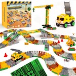 Jittery Git Construction Toy Track Car Set - Stem Glow in the Dark Toys