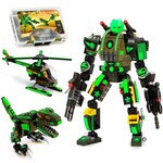 Jittery Git Glow in the Dark Army Robot 3-in-1 Set (398 Pc) Alphazor