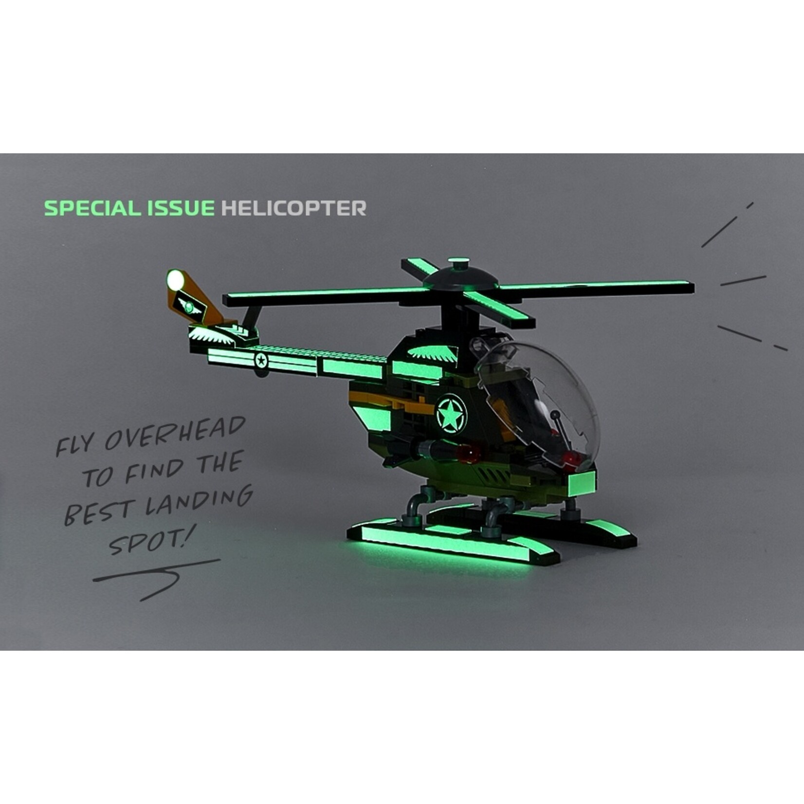 Jittery Git Jittery Git- Glow in the Dark Army Robot 3-in-1 Set (398 Pc) Alphazor