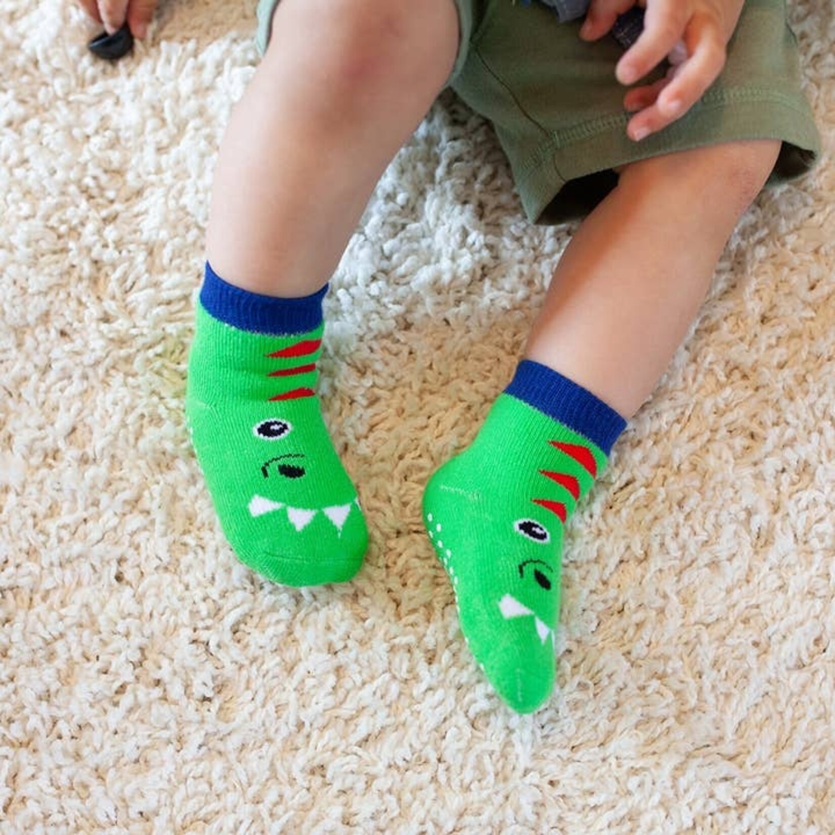 Zoocchini Zoocchini Comfort Terry Socks | Devin the Dinosaur 0-24M | 3 Pairs
