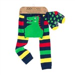 Zoocchini Crawler Legging/Sock Set | Devin the Dinosaur | 12-18 months