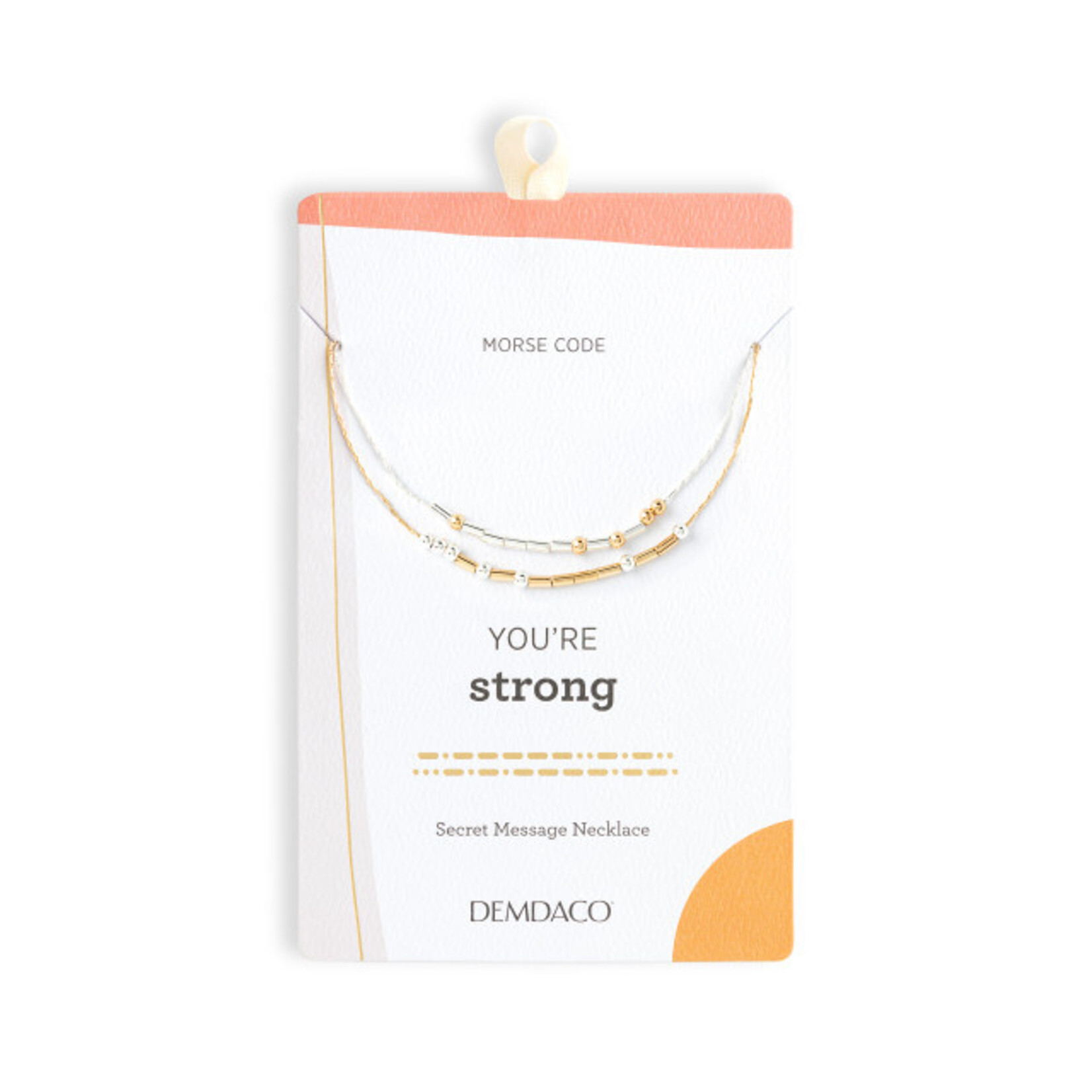 Demdaco Demdaco- Morse Code Necklace - You're Strong