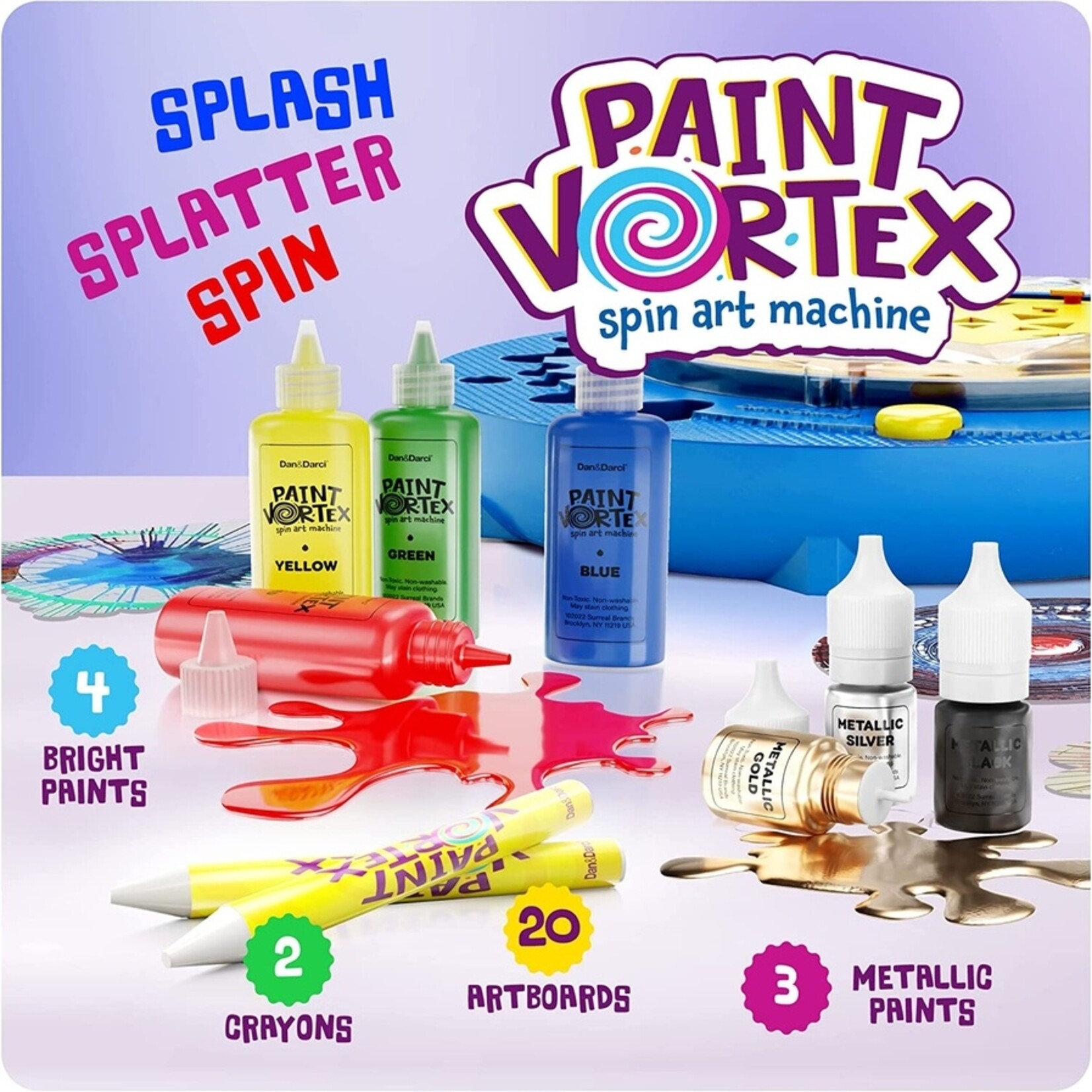 Dan & Darci Dan & Darci-Spin Art Machine Kit - Paint Spiral Station Center