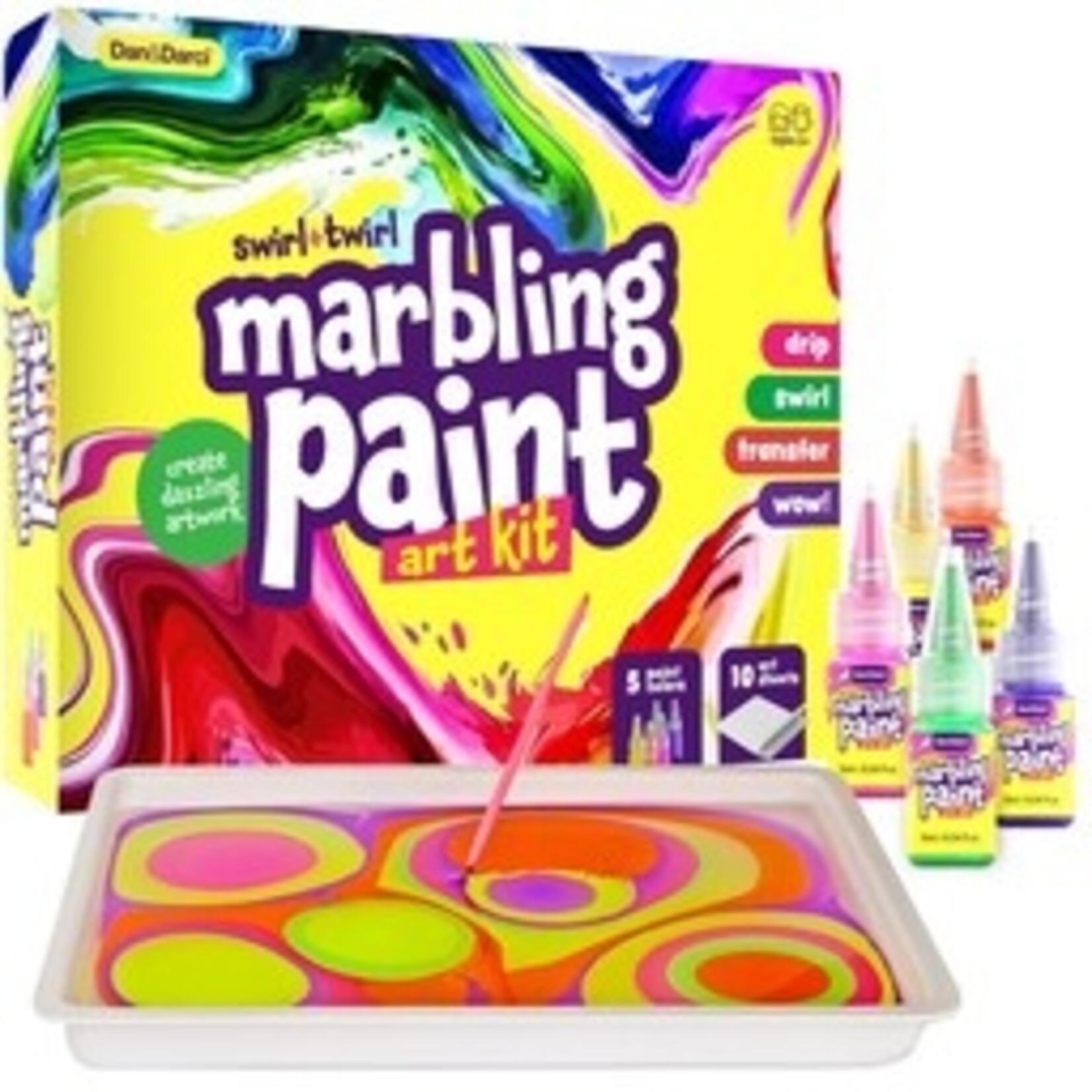 Dan & Darci Dan&Darci Marbling Paint Art Kit For Kids