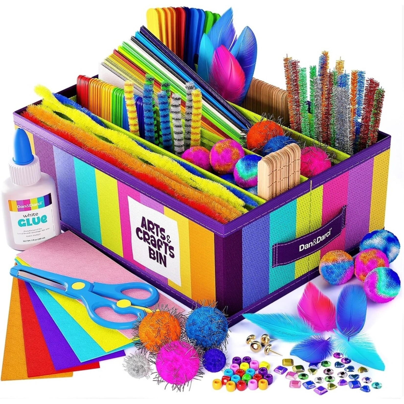 Dan & Darci Dan & Darci- Arts & Crafts Supplies Kit - with Storage Bin