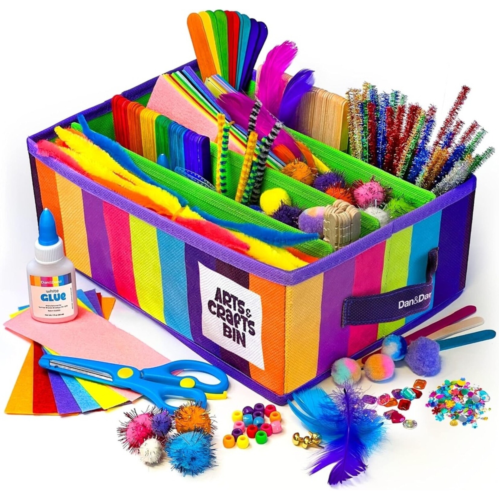 Dan & Darci Dan & Darci- Arts & Crafts Supplies Kit - with Storage Bin