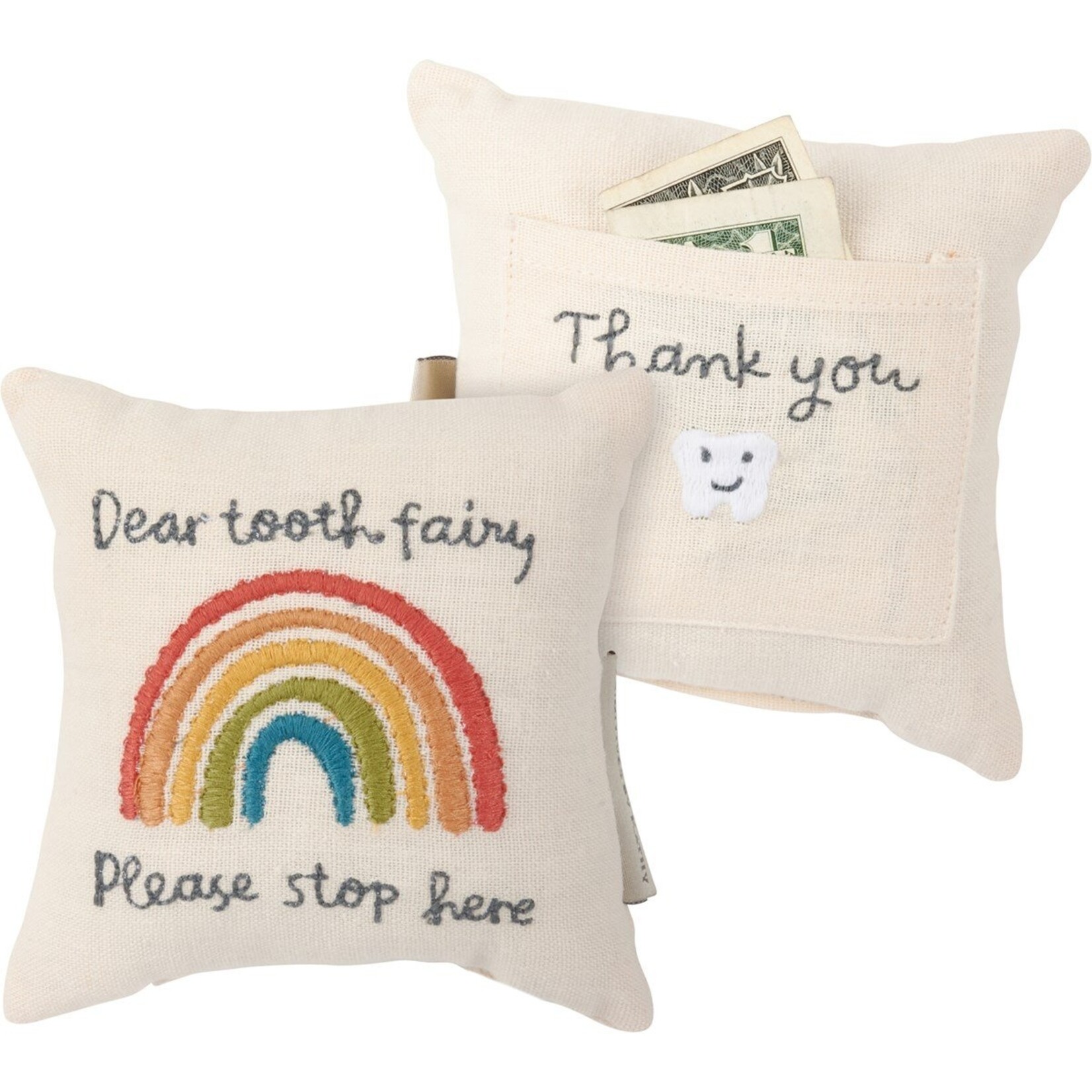 Primitives by Kathy Primitives by Kathy- Rainbow Tooth Fairy Pillow
