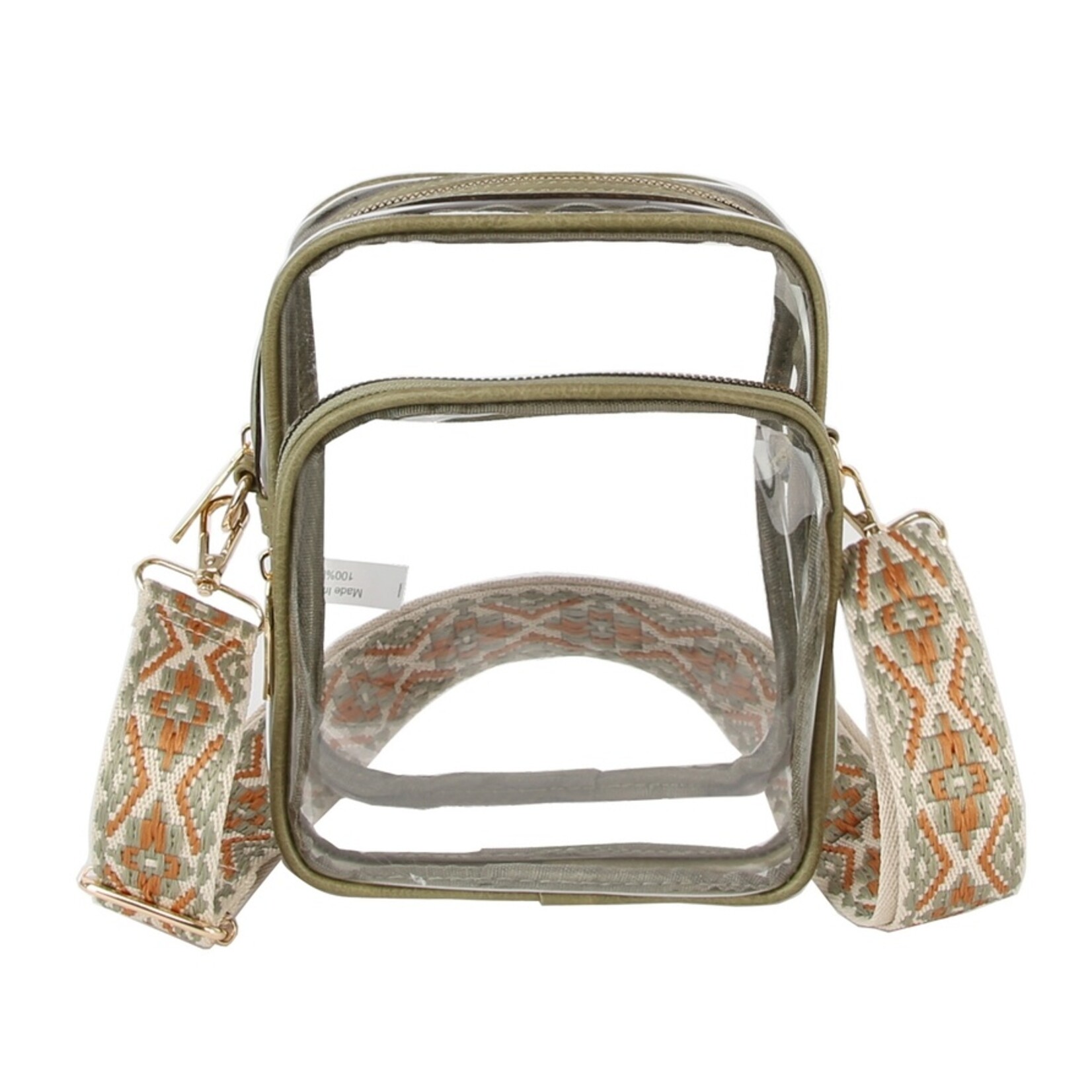 Handbag Factory Corp Handbag Factory Corp Clear Crossbody Daypack | Olive