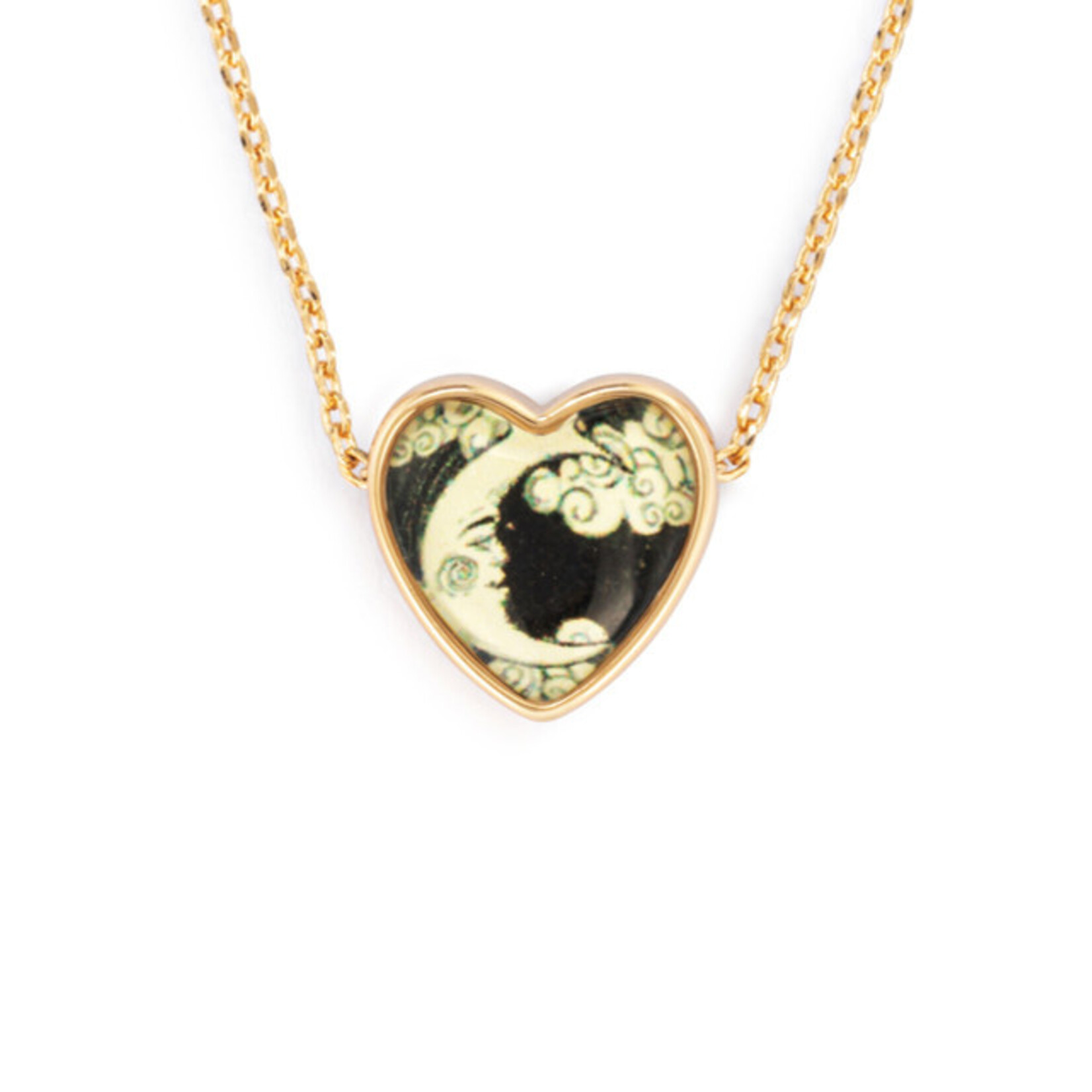Demdaco Demdaco- Art Heart Necklace - Moon and Back