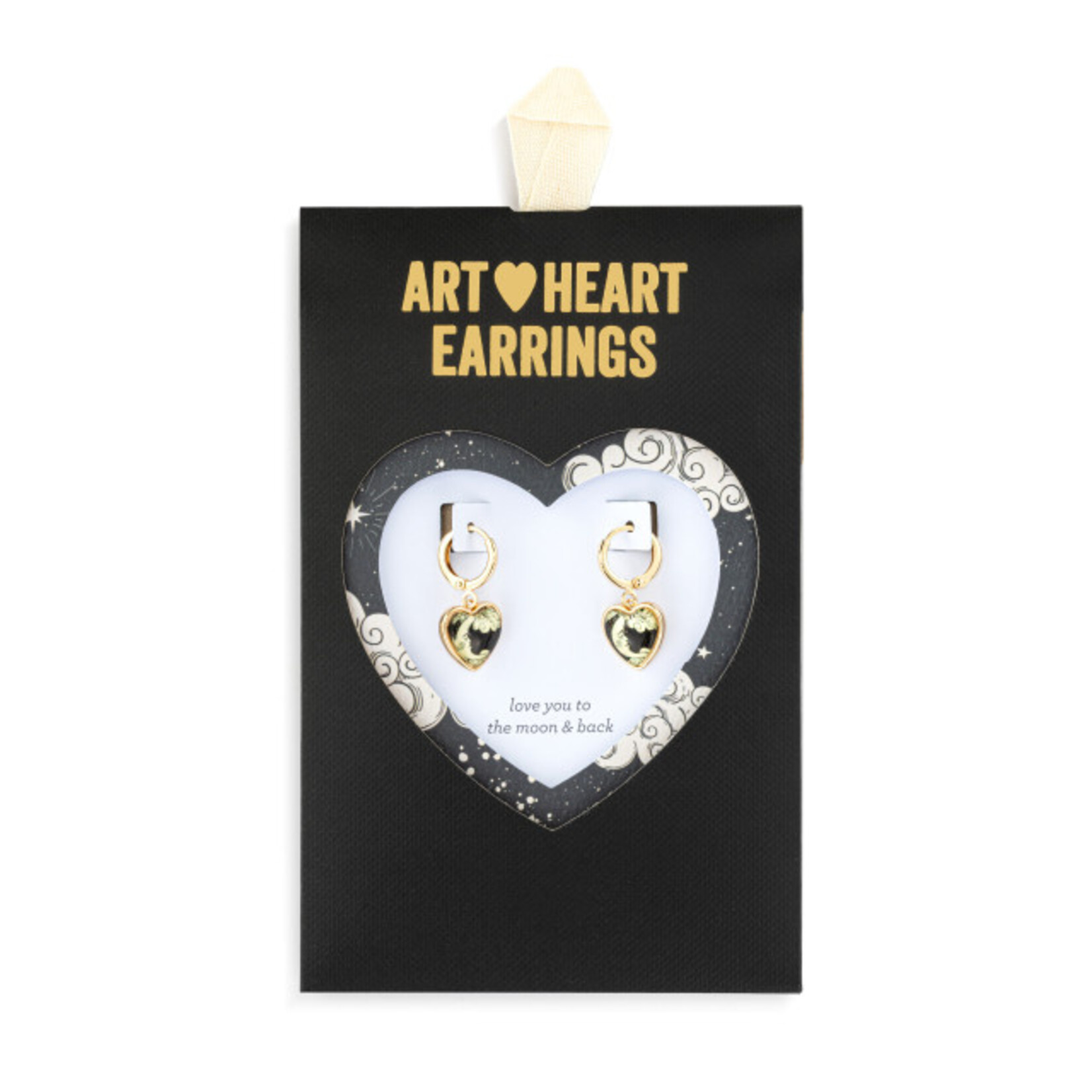 Demdaco Demdaco- Art Heart Earrings - Moon and Back