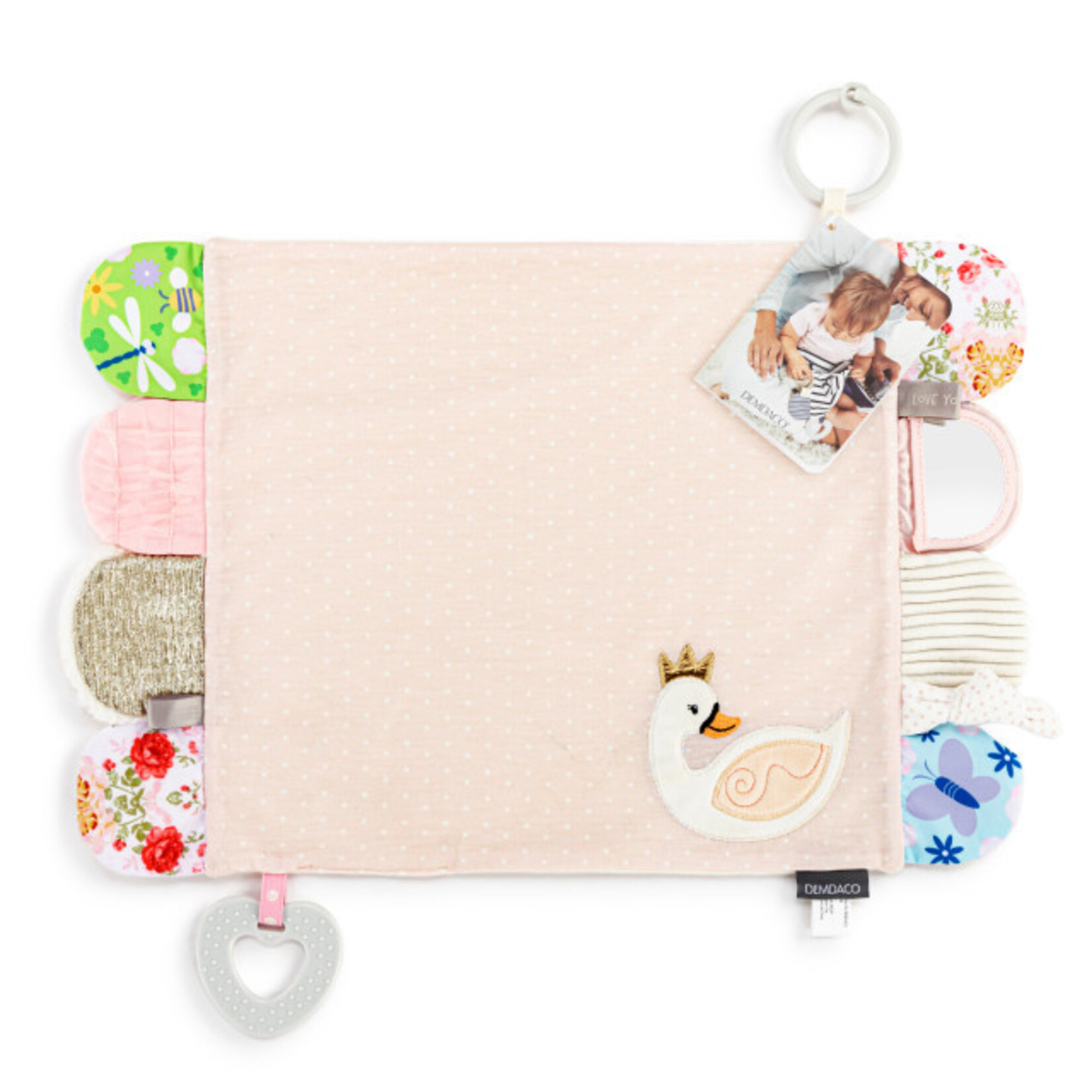 Demdaco Demdaco- Activity Blankie - Pink Swan