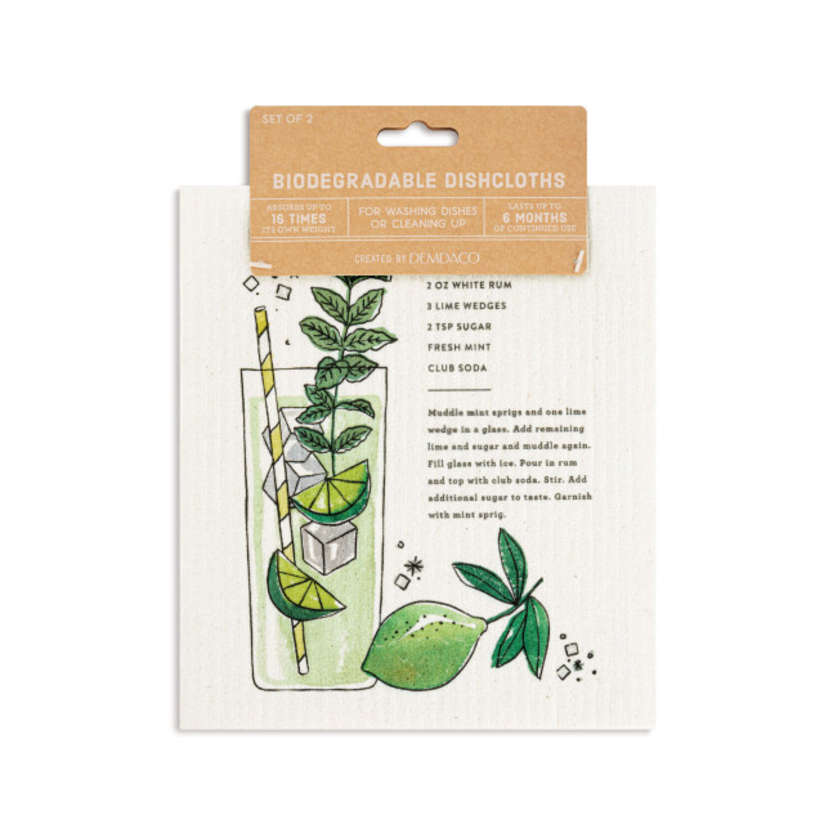Demdaco Demdaco- BioDishCloths Set of 2 - Mojito