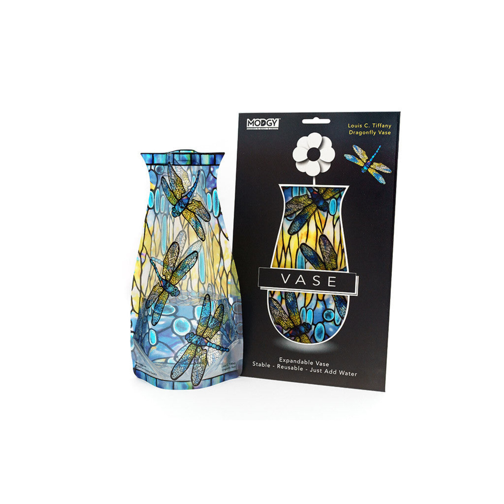 Modgy Modgy Vase-Louis C. Tiffany Dragonfly