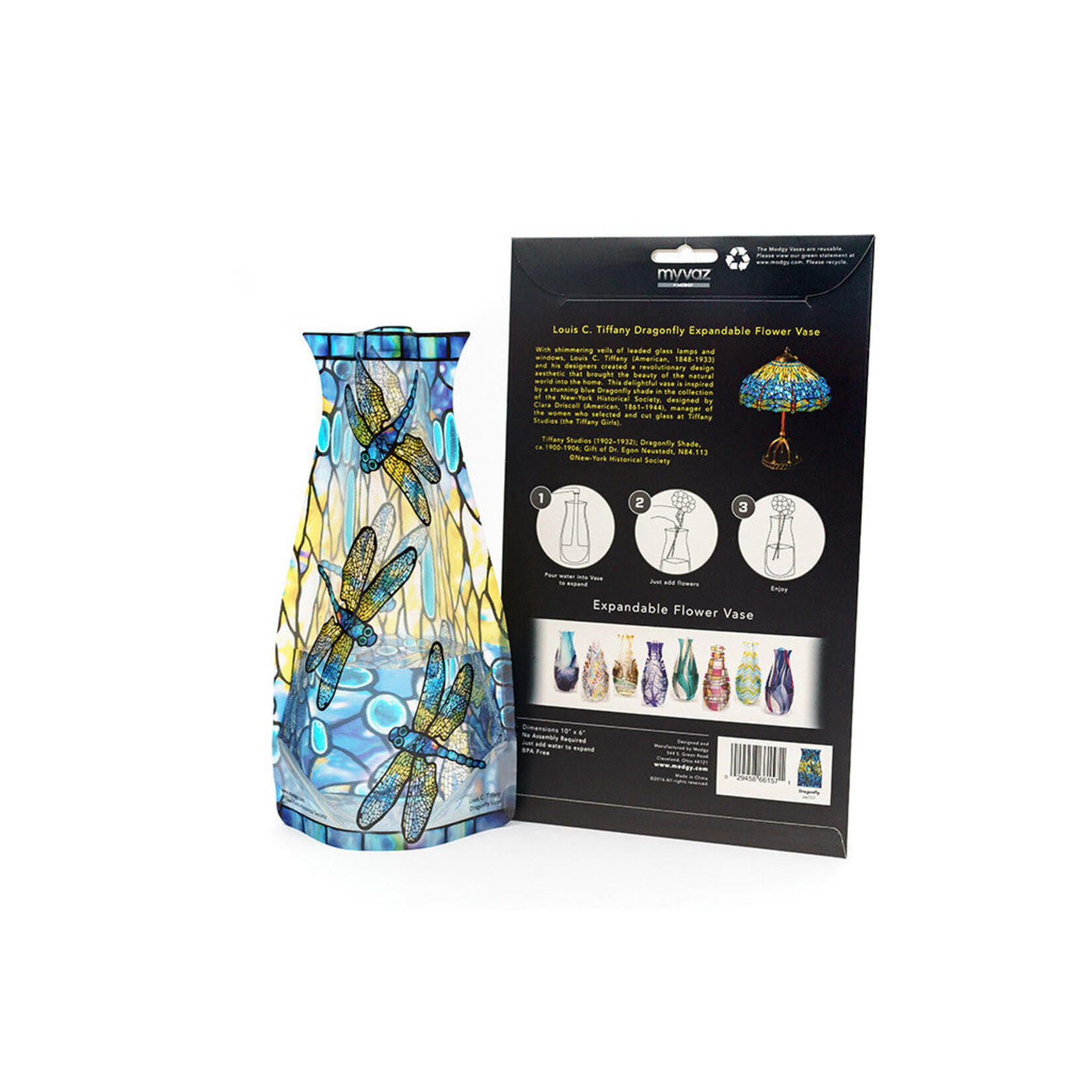 Modgy Modgy Vase-Louis C. Tiffany Dragonfly