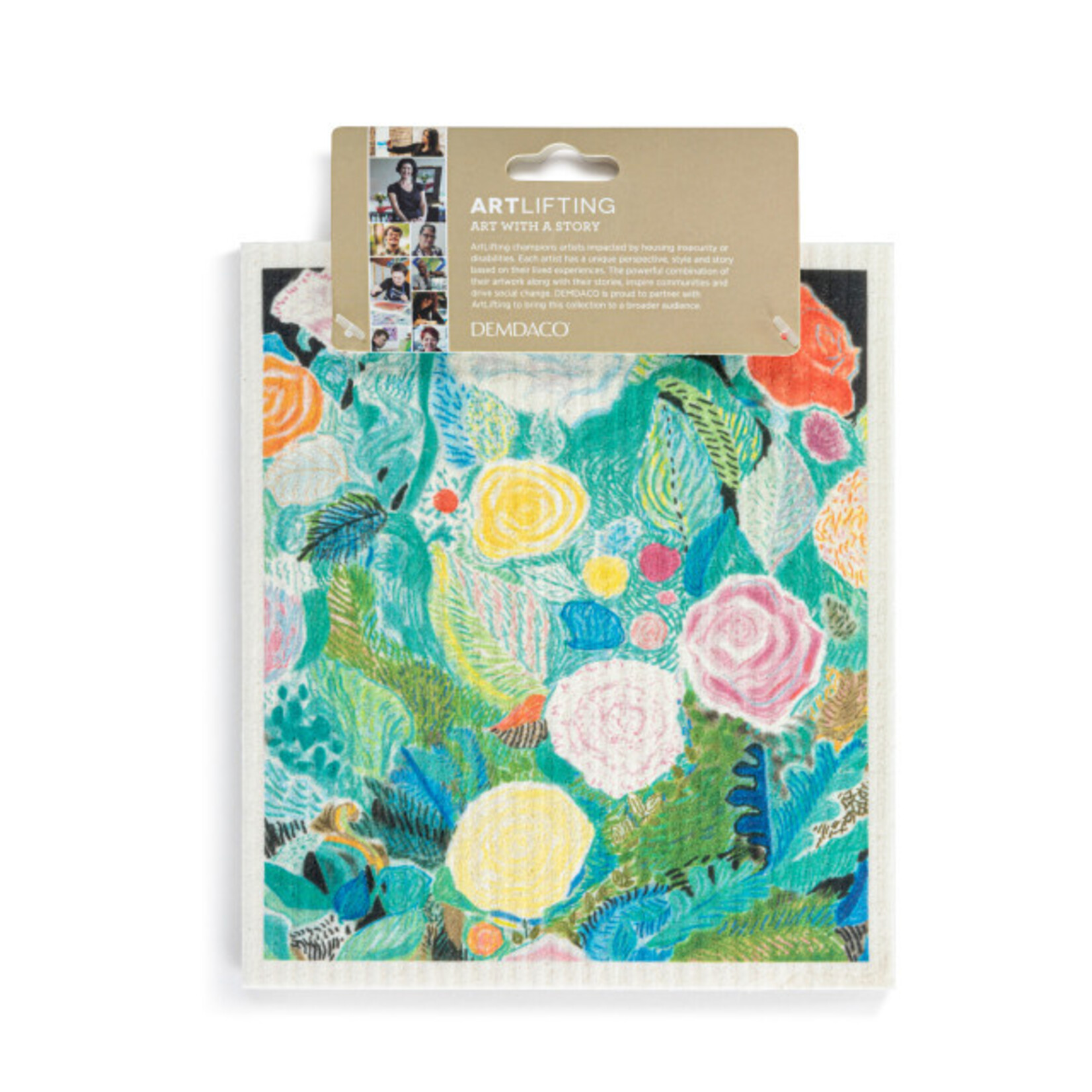 Demdaco- ArtLifting Biodegradable Dishcloths