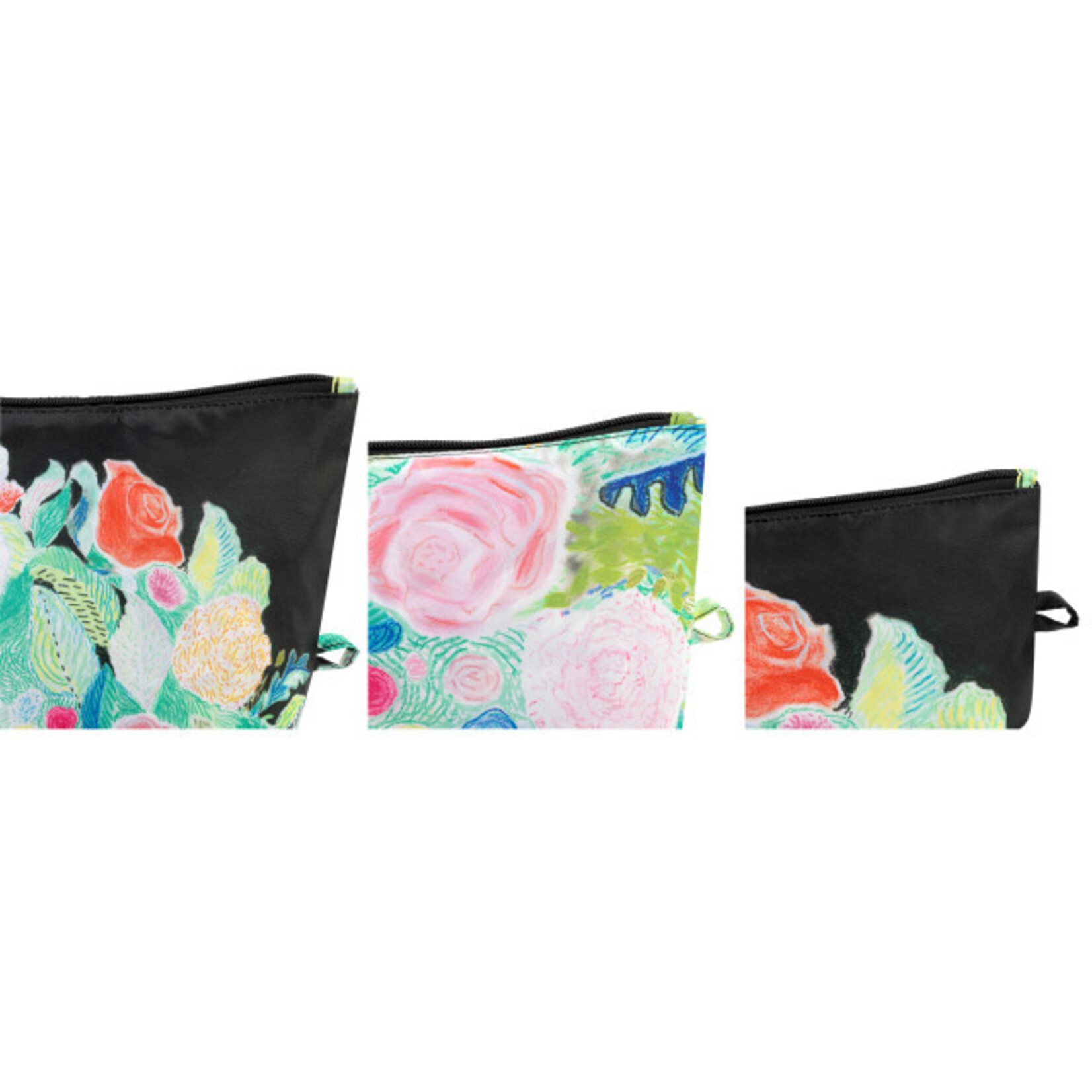Demdaco Demdaco- ArtLifting Pouch Set Black Floral