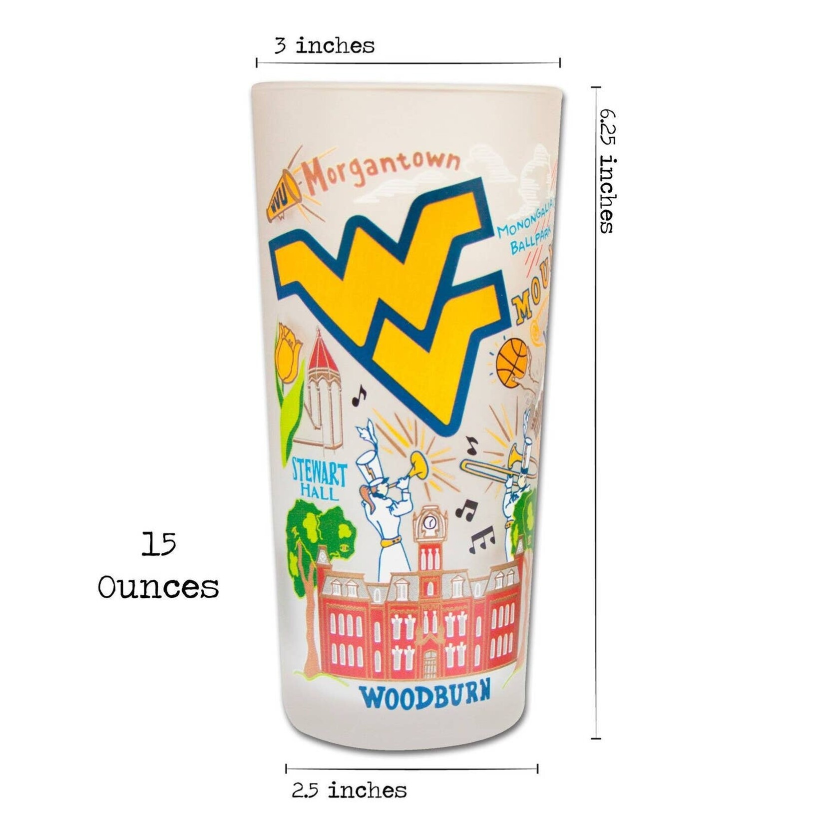 Cat Studio Cat Studio- West Virgina University Glass