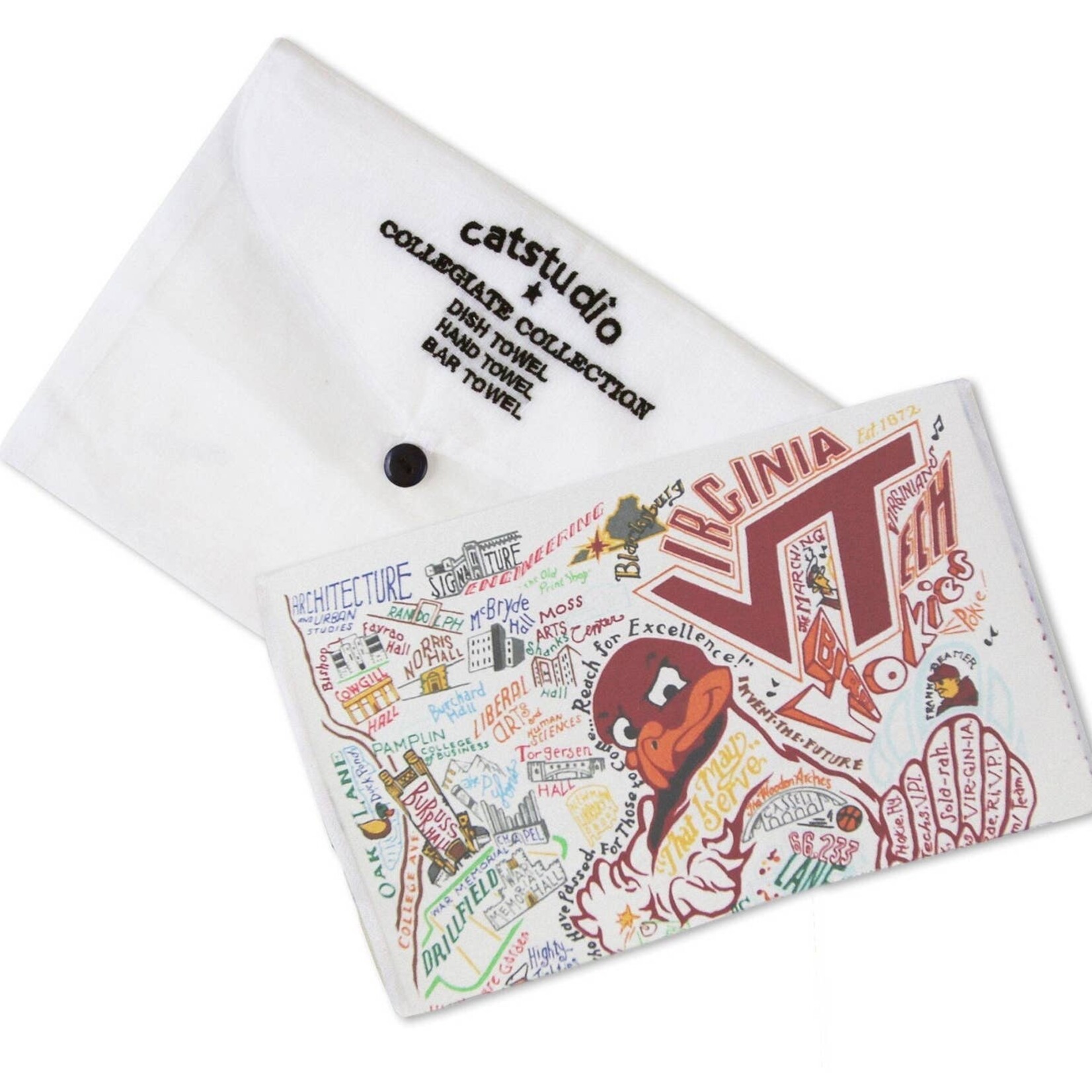 Cat Studio Cat Studio-Virginia Tech Dish Towel