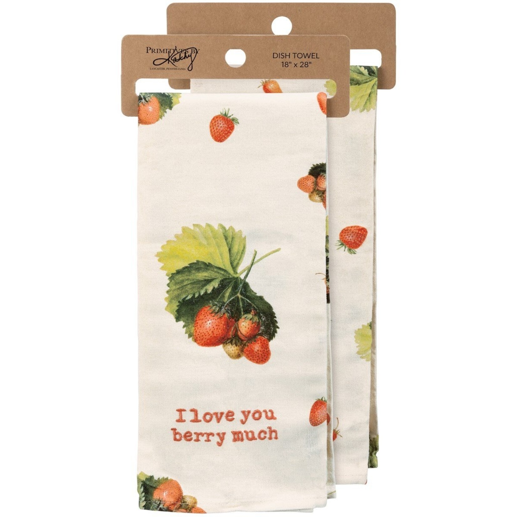 Primitives by Kathy Primitives by Kathy- I Love You Berry Much Kitchen Towel