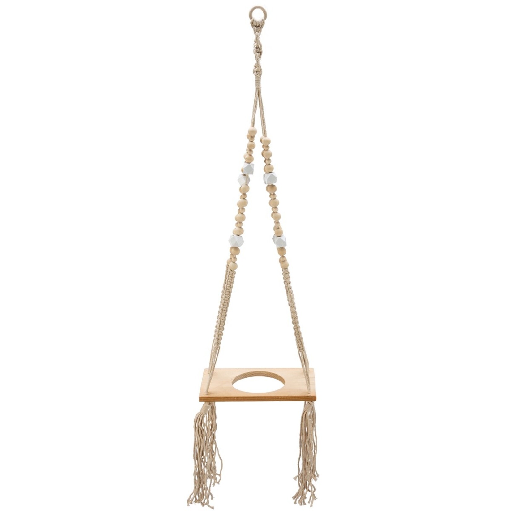 Primitives by Kathy Primitives by Kathy- Beaded Rectangle Plant Hanger