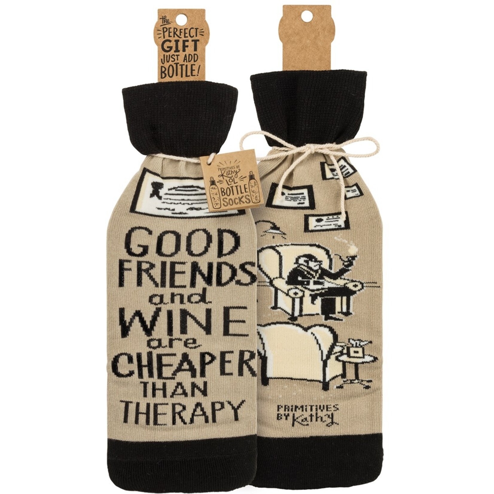 Primitives by Kathy Primitives by Kathy-Cheaper Than Therapy Bottle Sock