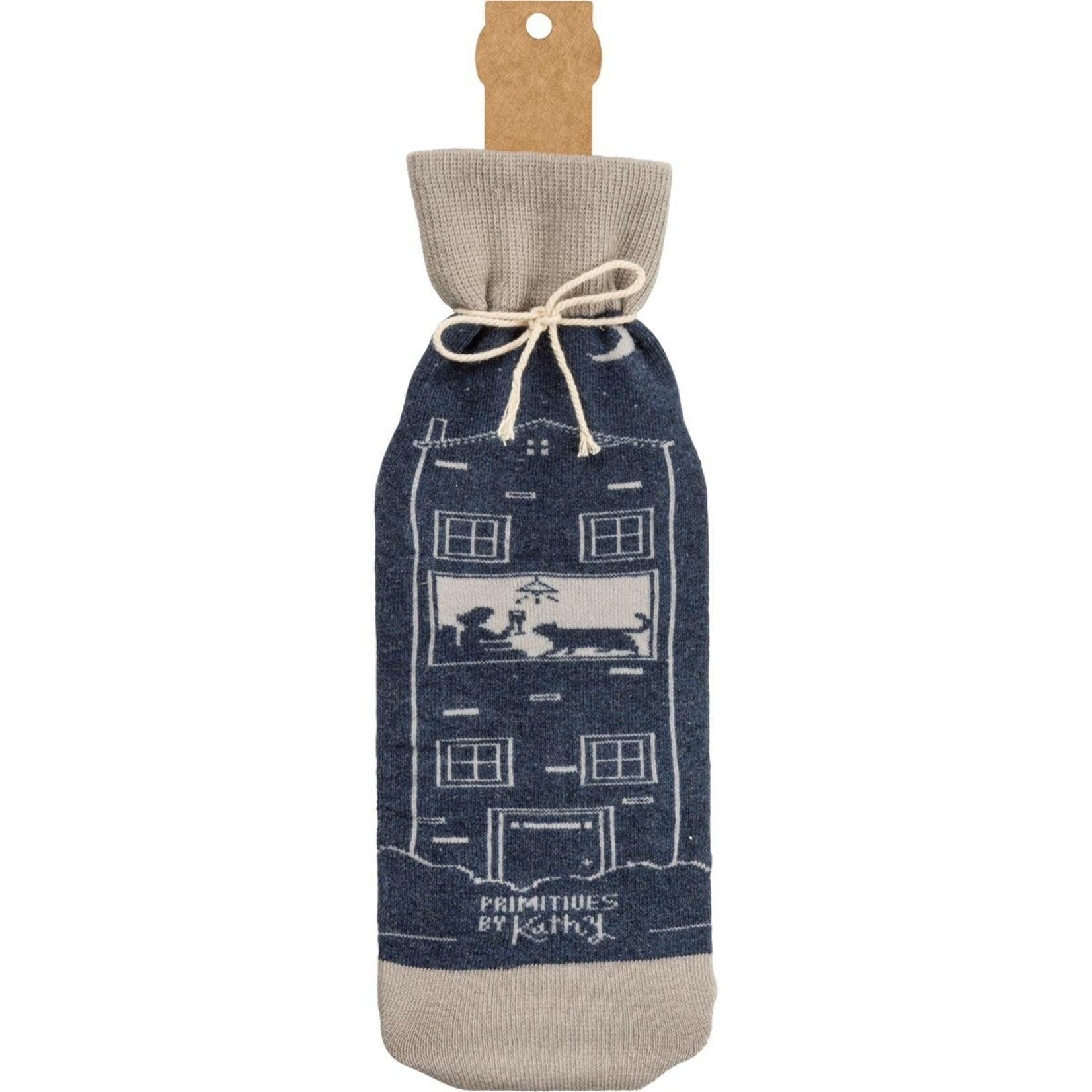 Primitives by Kathy Primitives by Kathy-Not Drinking Alone If Cat Home Bottle Sock