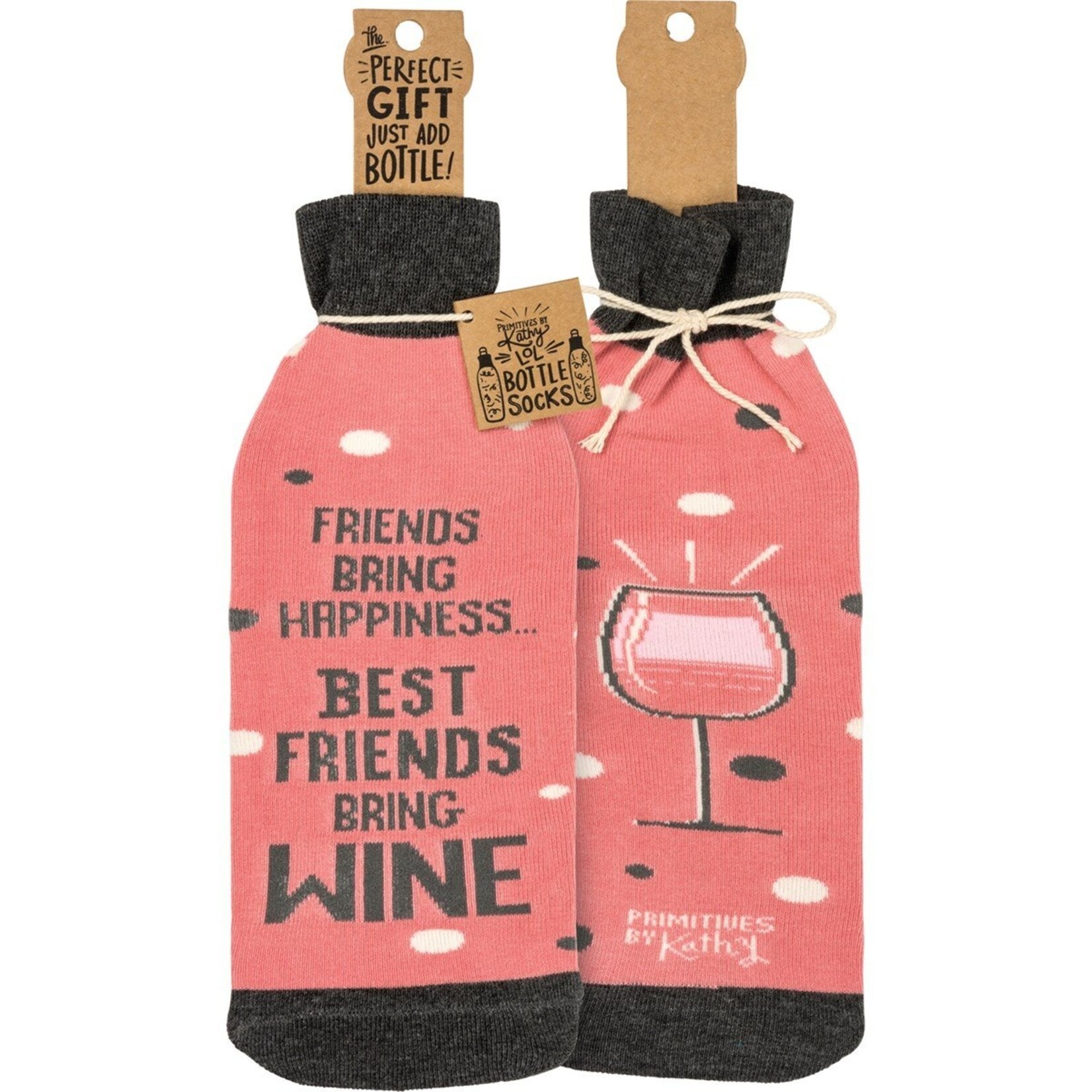 Primitives by Kathy Primitives by Kathy-Friends Bring Happiness Bottle Sock